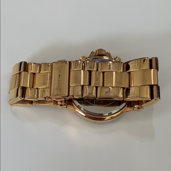 Michael Kors Dylan Chronograph Rose Gold Watch - Picture 2 of 4